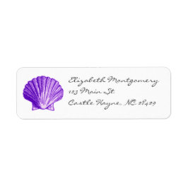 Tropische Moonlight Paarse Zee Shell Labels