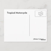 Tropische motorfiets briefkaart (Achterkant)