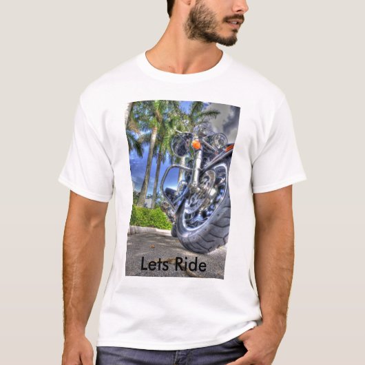 Tropische motorfiets t-shirt (Voorkant)