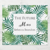 Tropische mousserende wijn Toekomst Mevrouw Bachel Sparkling Wijnetiket (Enkel label)