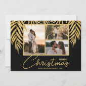 Tropische multifoto's met kerstmis feestdagenkaart (Voorkant)