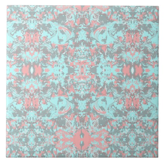 Tropische munt abstract patroon keramisch tegels tegeltje (Voorkant)