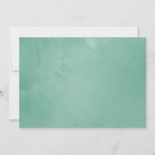 Tropische Munt Bloemen Zomer Bruiloft Dank u Bedankkaart (Achterkant)