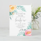 Tropische Munt Floral 21e verjaardag van de Partij Kaart (Staand voorkant)