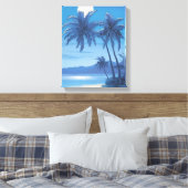 Tropische muurkunst - een ontsnapping aan de kust canvas afdruk (Insitu (Slaapkamer))