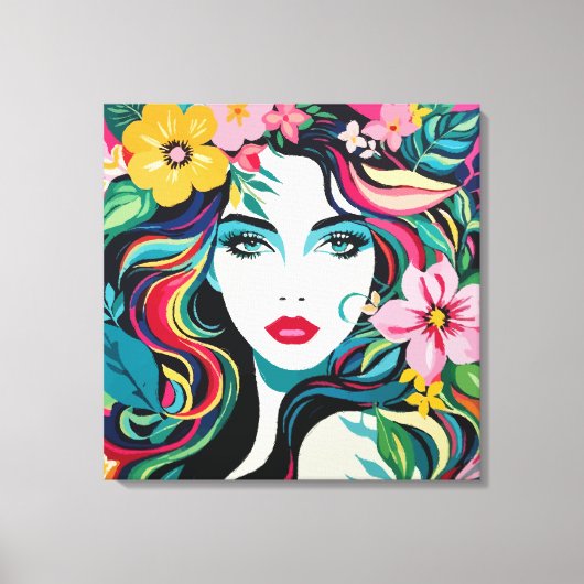 tropische muze canvas afdruk (Voorkant)