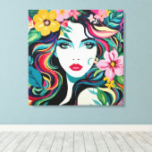 tropische muze canvas afdruk (Insitu (Houten vloer))