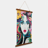 Tropische Muze Hangend Wandkleed (Gebogen)