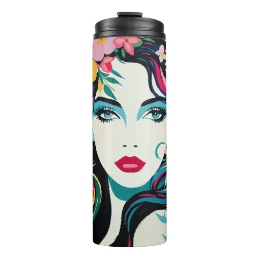 Tropische Muze Thermosbeker (Voorkant)