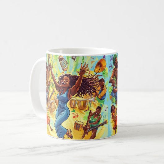 Tropische muziek: Soca & Calypso Jam Koffiemok (Voorkant links)