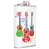 Tropische muziek van Ukulele Player Heupfles (Rechts)