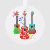 Tropische muziek van Ukulele Player Ornament (achterkant)