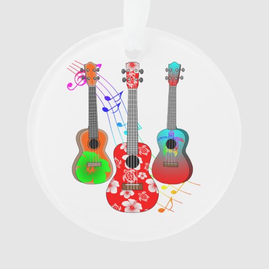 Tropische muziek van Ukulele Player Ornament (voorkant)
