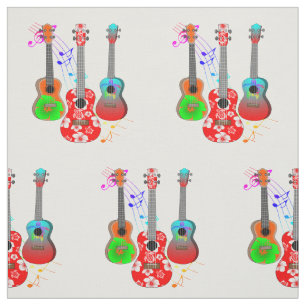 Tropische muziek van Ukulele Player Stof
