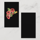 Tropische muziekgitaar Hawaiian Ukulele Visitekaartje (Voorkant / Achterkant)