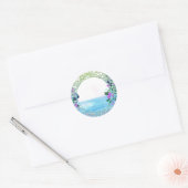 Tropische mystieke oceaan bloemige Sticker (Envelop)