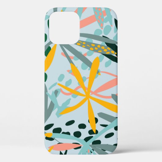 Tropische naadloze textuur met palmbladeren, roost Case-Mate iPhone case (Achterkant)