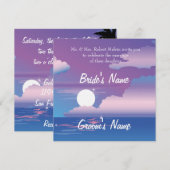 Tropische nacht bruiloft uitnodiging (Voorkant / Achterkant)