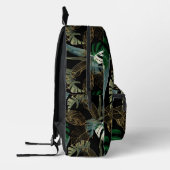 Tropische nacht  palm, banaan, plant, goud bedrukte rugzak (Links)
