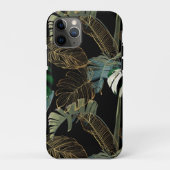 Tropische nacht  palm, banaan, plant, goud Case-Mate iPhone case (Achterkant)