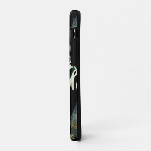 Tropische nacht palm, banaan, plant, goud Case-Mate iPhone case (Achterkant/links)
