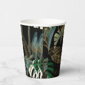 Tropische nacht  palm, banaan, plant, goud papieren bekers (Rechts)