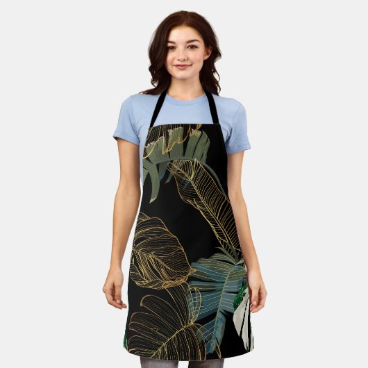Tropische nacht  palm, banaan, plant, goud schort (Gedragen)