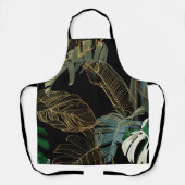 Tropische nacht  palm, banaan, plant, goud schort (Voorkant)