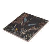 Tropische nacht wilde patroon. tegeltje (Zijkant)