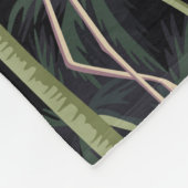 Tropische nacht  wilde vogels flamingo, palm t fleece deken (Hoek)