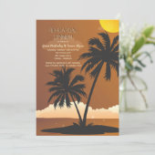 Tropische nachtelijke repetitie kaart (Staand voorkant)