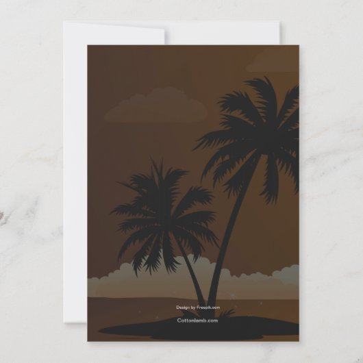 Tropische nachtelijke repetitie kaart (Achterkant)