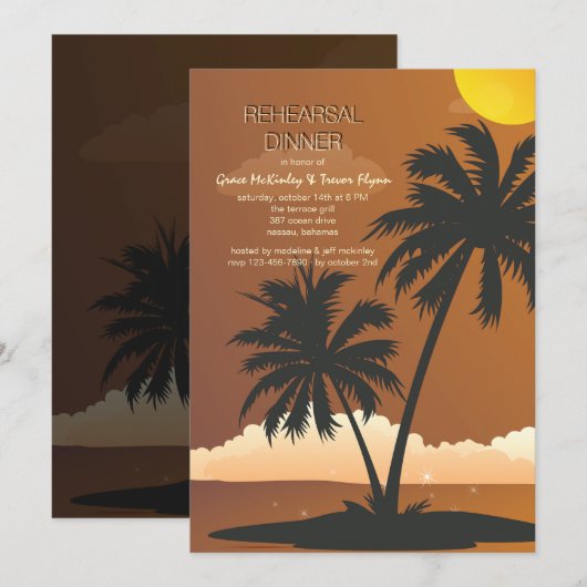 Tropische nachtelijke repetitie kaart (Voorkant / Achterkant)