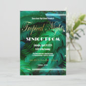 Tropische Nachten Prom High School uitnodiging (Staand voorkant)