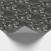 Tropische nachtflora: exotische Vintage. Cadeaupapier (Hoek)