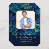 Tropische Nachtfoto uitnodiging (Voorkant / Achterkant)