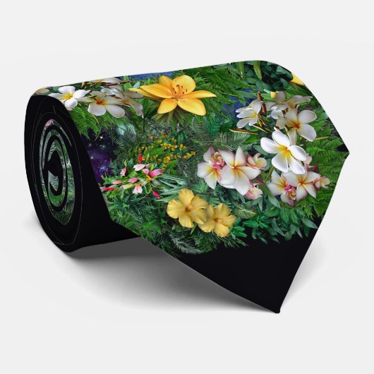 Tropische nachtingen stropdas (Opgerold)