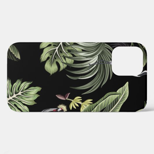 Tropische  nachtkraanvogel, palmbomen, verbod Case-Mate iPhone case (Achterkant (horizontaal))