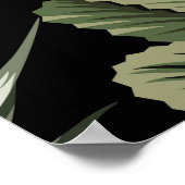 Tropische  nachtkraanvogel, palmbomen, verbod poster (Hoek)