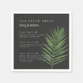 Tropische nachtpalm Leaf Fun Fees over paar Servet (Voorkant)