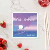 Tropische nachtweddenschap servet (Insitu)