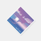 Tropische nachtweddenschap servet (Hoek)