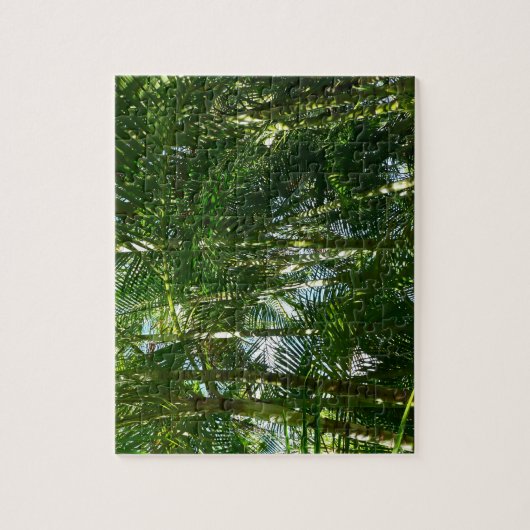 Tropische Natuur bos van palmbomen Legpuzzel (Verticaal)