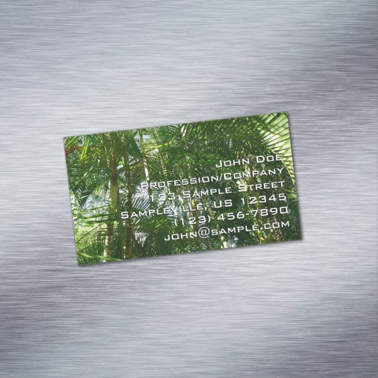 Tropische Natuur bos van palmbomen Magnetisch Visitekaartje (Voorbeeld)