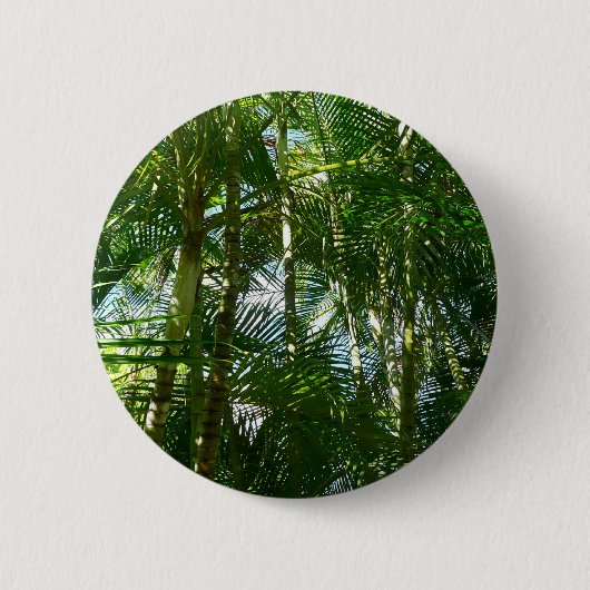 Tropische Natuur bos van palmbomen Ronde Button 5,7 Cm (Voorkant)
