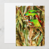 Tropische Natuur Groene vogels Feestdagenkaart (Voorkant / Achterkant)