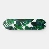 Tropische natuur Monstera watercolor schilderij, B Persoonlijk Skateboard (Horizontaal)