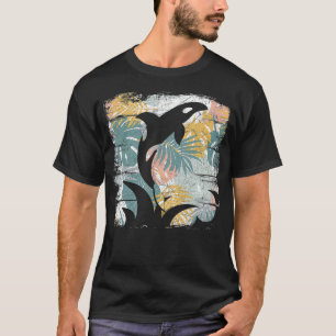 Tropische Natuur Patroon Eotic Summer Vacking Whal T-shirt