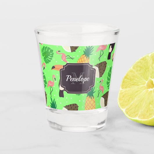 Tropische Natuur Shot Glas (Voorkant)