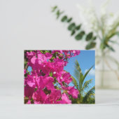 Tropische Natuur van Bougainvillea en Palm Briefkaart (Staand voorkant)